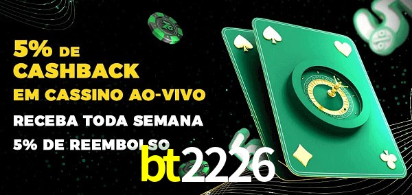 Promoções do cassino ao Vivo bt2226